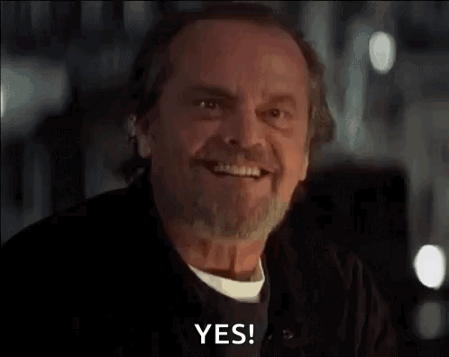 Jack Nicholson Jack Nicholson Yes GIF