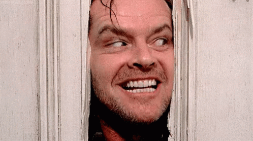 Jack Nicholson The Shining GIF. This 498 x 278 animated GIF is part of our heres johnny collection. Related themes include let me in. Created by themase777…