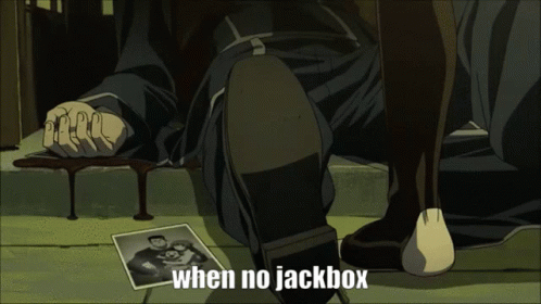 Jackbox No Jackbox GIF. This 498 x 280 animated GIF is part of our maes hughes collection. Related themes include fullmetal alchemist brotherhood. Created…