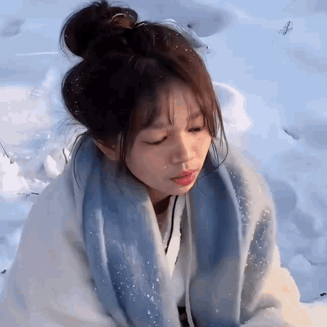Jagyasini Singh Throw Snow GIF