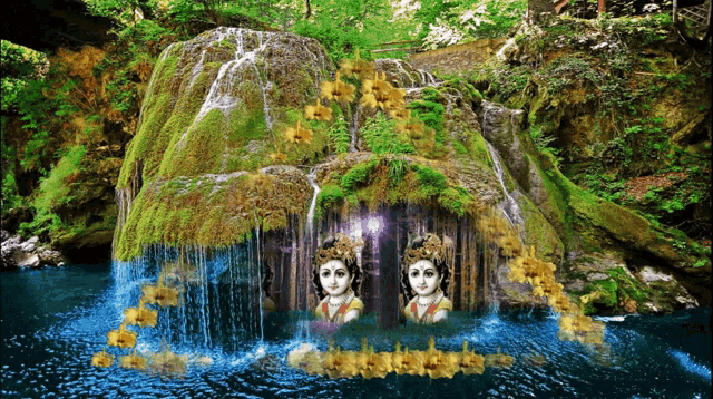 Jai Sh Krishna Flowers GIF