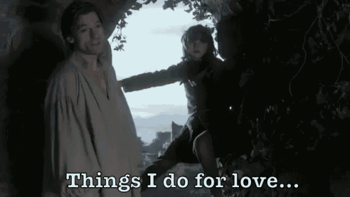Jamie Pushes Bran GIF