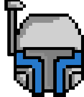 Jango Fett Star Wars Pixels Sticker