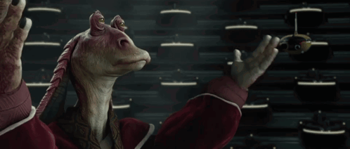 Jar Jar Binks Impressed Jar Jar Binks Shows Off GIF