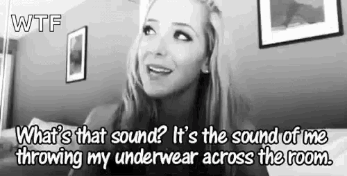 Jenna Marbles Toss Panties GIF