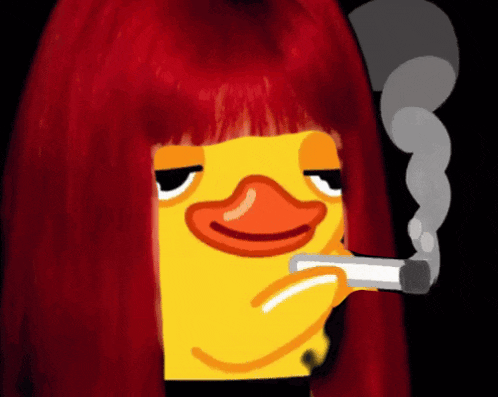 Jennie Duck Smoking GIF