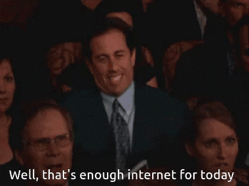 Jerry Seinfeld Enough GIF