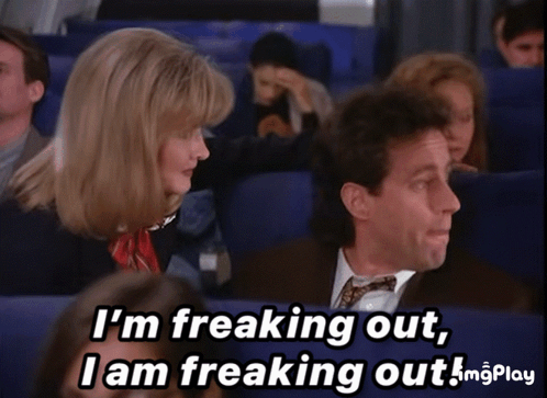 Jerry Seinfeld Freaking Out GIF