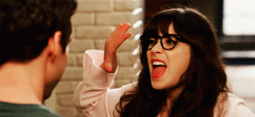 Jessica Day High Five GIF