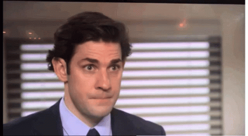 Jim Halpert John Krasinski GIF. This 498 x 273 animated GIF is part of our its happening the office collection. Related themes include confused, the office…