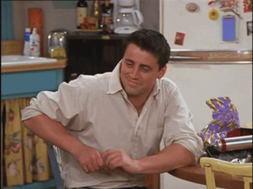 Joey Tribbiani Shocked GIF