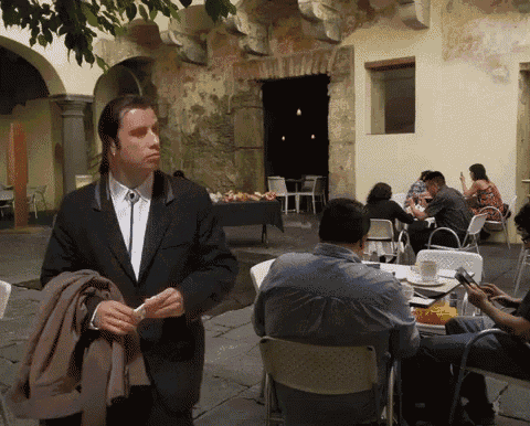 John Travolta Vincent Vega GIF