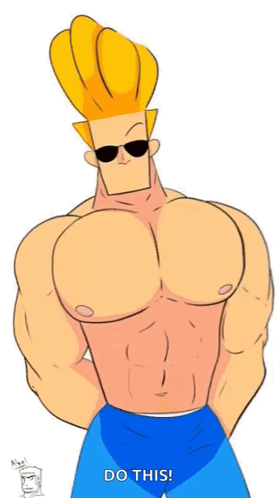 Johnny Bravo Pecs GIF