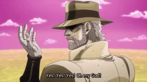 Jojo Yes Yes GIF. This 498 x 280 animated GIF is part of our jojo oh no collection. Related themes include anime, jojo, oh my god. Created by ShegMaflazs…