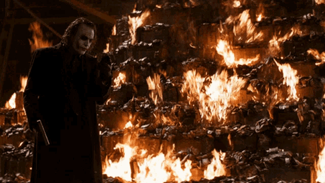 Joker Burning GIF