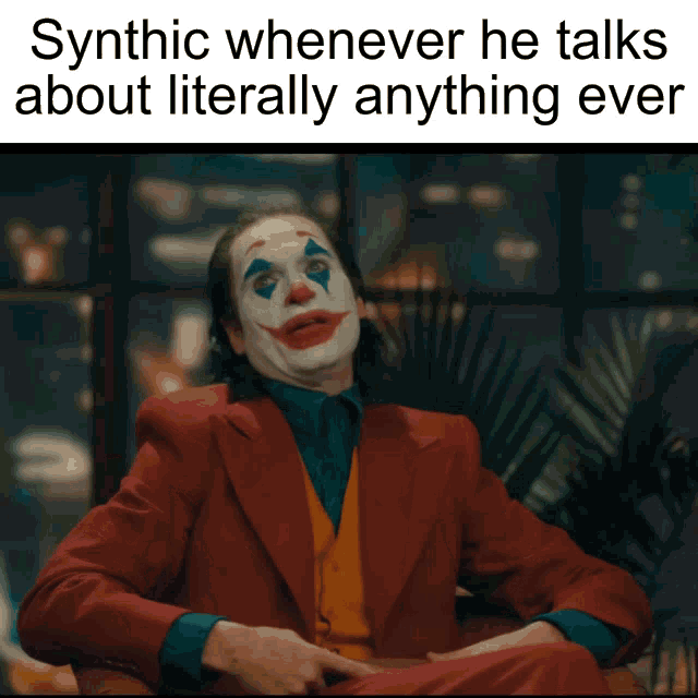 Joker Synthic Whenever He Talks About Literally Anything Ever GIF