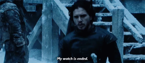 Jon Snow Game Of Thrones GIF. This 498 x 219 animated GIF is part of our my watch has ended collection. Related themes include winter. View the original…