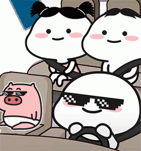 Journey And Buby And Tory And Quby To With Car Music Drivers GIF