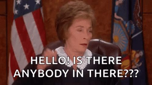 Judge Judy Hello GIF. This 498 x 280 animated GIF is part of our hello is there anybody out there collection. Related themes include hello. Created by…