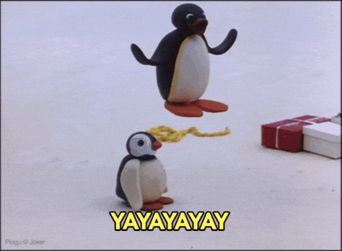 Jumping For Joy Pingu GIF