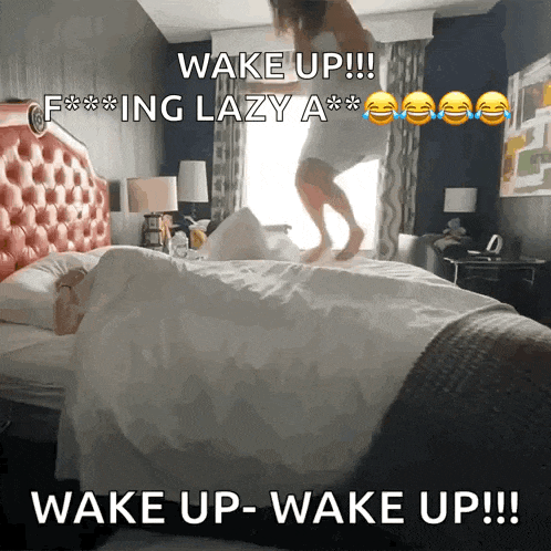 Jumping On Bed Excited GIF