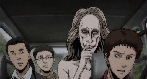Junji Ito Laugh GIF. This 498 x 269 animated GIF is part of our junji ito anime collection. Related themes include car, laugh, laughing hysterically…