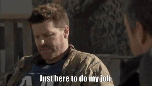 Just Here To Do My Job Seal Team GIF