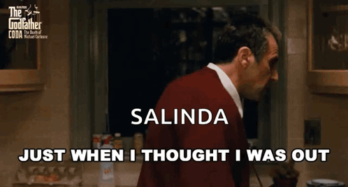Just When I Thought I Was Out They Pull Me Back In GIF. This 498 x 268 animated GIF is part of our just when i thought i was out collection. Related themes…