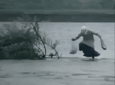 Kaci Man Hopping Through Water GIF