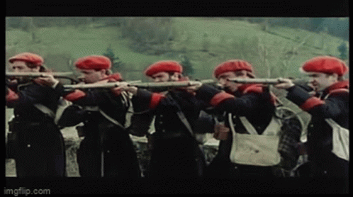Karlistak Firing Squad GIF. This 498 x 278 animated GIF is part of our firing squad collection. Created by arangurendarra. View the original animation…
