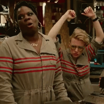 Katemckinnon Ghost Busters GIF. This 400 x 400 animated GIF is part of our kate mckinnon ghostbusters collection. Related themes include dance, excited…