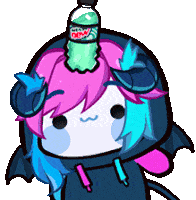 Kawaii Emotewolf Sticker