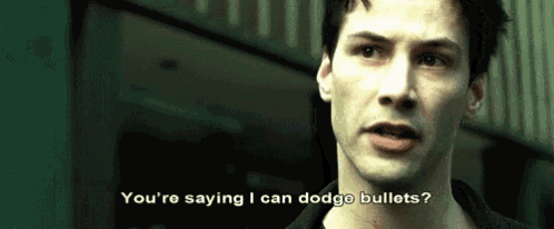 Keanu Reeves Dodge Bullets GIF