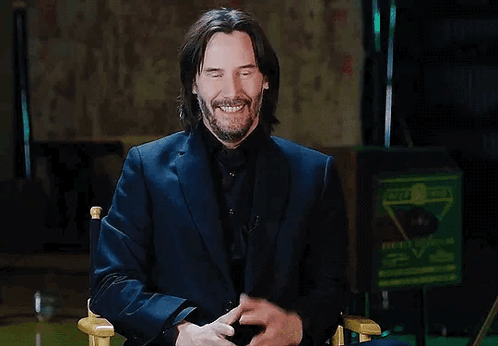 Keanu Reeves Laughing GIF