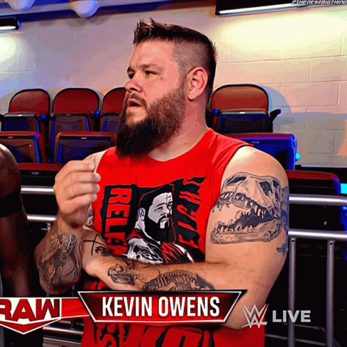 Kevin Owens Leave GIF. This 498 x 498 animated GIF is part of our kevin owens collection. Related themes include bye, im out, wwe. Created by…