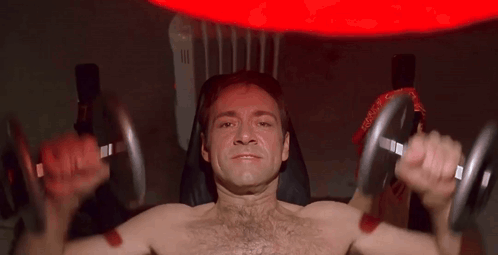 Kevin Spacey Lifting Weights GIF