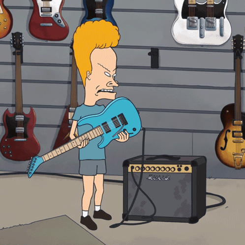 Kick The Guitar Amplifier Beavis GIF