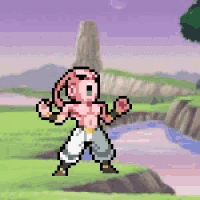 Kid Buu Pumped GIF