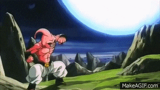 Kid Buu Vs Genki Dama GIF