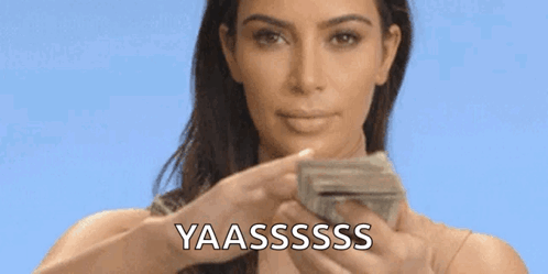 Kim Kardashian Money GIF