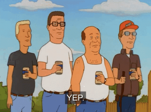 King Of The Hill Koth GIF. This 498 x 370 animated GIF is part of our king of the hill yep collection. Related themes include beer, yup. Created by ceeslaw…