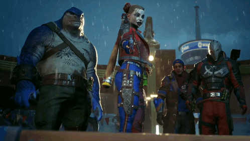 King Shark Deadshot GIF. This 498 x 281 animated GIF is part of our captain boomerang collection. Related themes include harley quinn. Created by JakeWarp…
