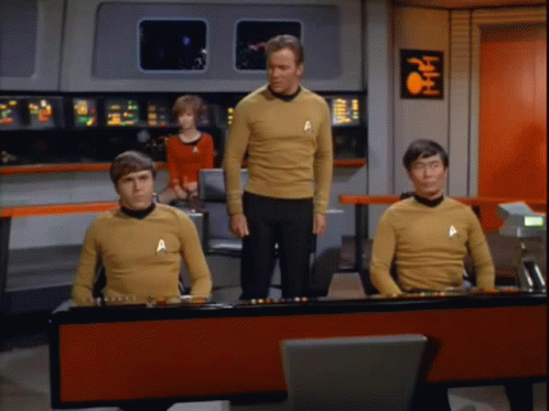 Kirk Obey GIF. This 498 x 373 animated GIF is part of our george takei oh my collection. Related themes include star trek. Created by Snitrad. View the…