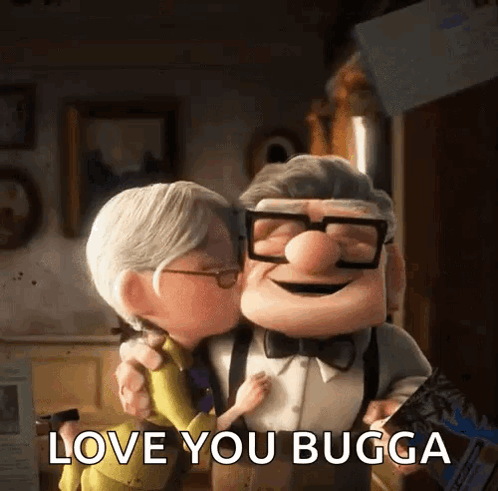 Kiss Old Couple GIF