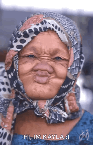 Kiss Old Lady GIF