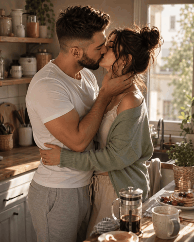 Kisses Couple Kissing Couple GIF