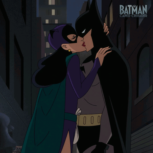 Kissing Each Other Catwoman GIF