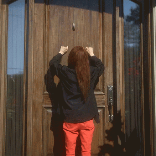 Knocking Jamie Fine GIF
