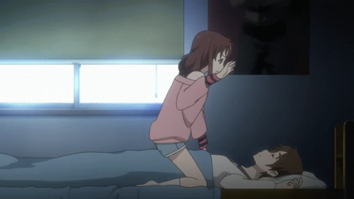 Kokoro Connect Slap Anime GIF