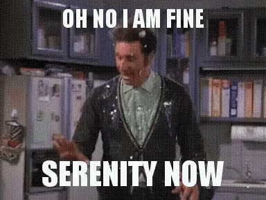 Kramer I Am Fine GIF. This 384 x 288 animated GIF is part of our kramer im out collection. Related themes include seinfeld, serenity now, stressed. View the…